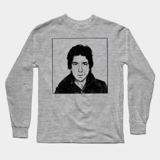 8bit Retro Leonard Cohen Fan Long Sleeve T-Shirt